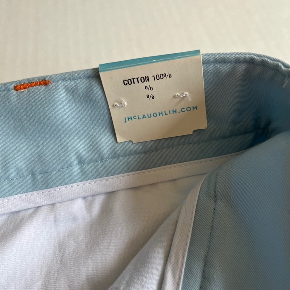 J.McLaughlin Sz 36 LightBlue Taylor Straight Fit Chino in Italian Twill Cotton - Picture 8 of 13